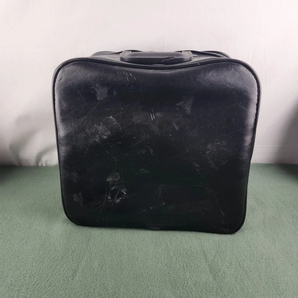 Vintage Brunswick Bowling Ball Bag Made in USA Black with Stripes Wire Rack